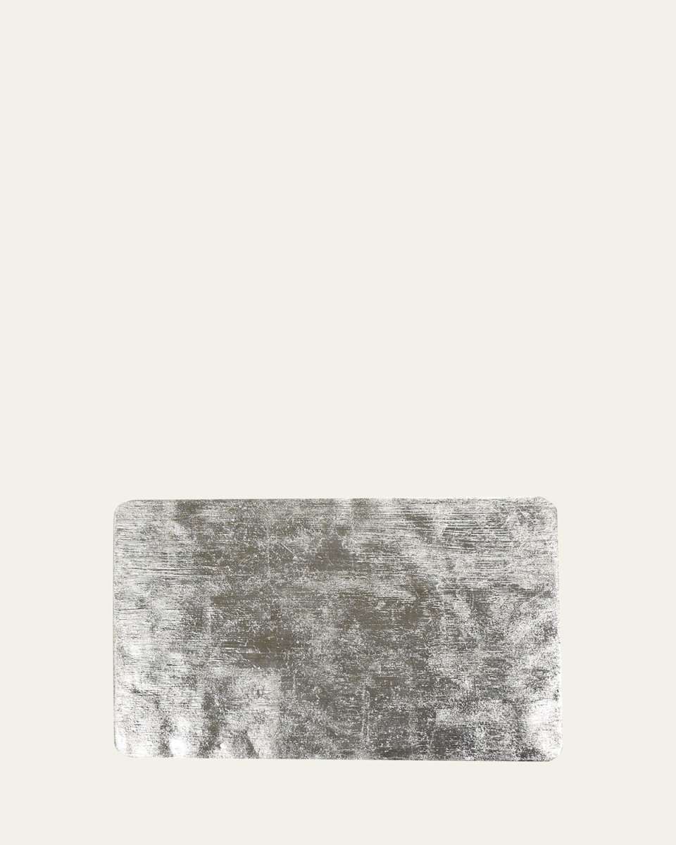 Silvertone Brushstroke Shell Rectangular Placemat